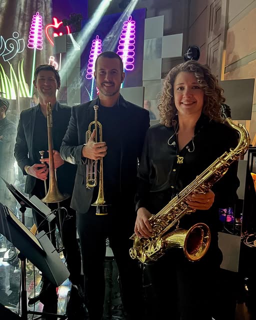 Rio Brass trumpet and saxophone musicians